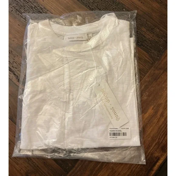 Sundance White Uptown Tee, Ruffle Sleeves - Picture 3 of 3